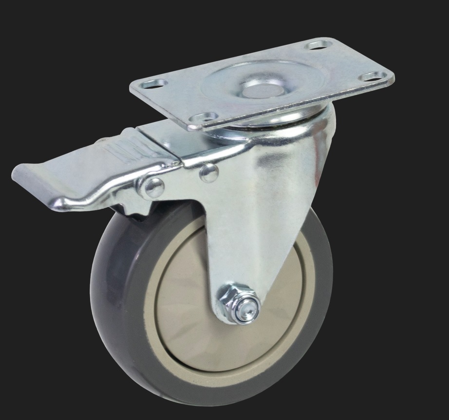 Medium Load Grey TPU   Caster Swivel Type with Stopper VNM 