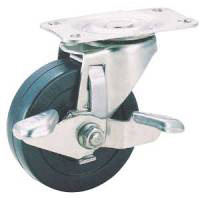 Stainless Steel, Caster SU-TEL Series, Includes Adjustable Stopper (SU-TEL-100TPS-2) 