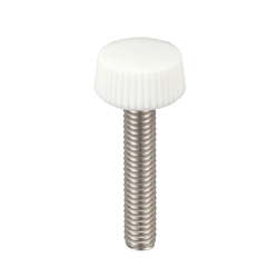 PC (Polycarbonate)/Knurled Stainless Steel Screws, Red, White and Black (PC-BK/CR-S-M4-L8) 
