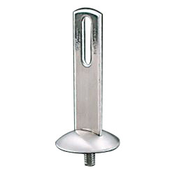 Standing Pipe Fixture / Mounting Leg, Leg with Stainless Steel Collar (N-010410-B38XL100) 