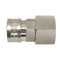 High Coupler, Large Bore, Stainless Steel, FKM SF (800SF-SUS-FKM) 