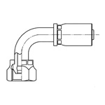 Swage Type Parallel Pipe Female Thread Union Bend Fitting (with 30° Male Sheet)　AF90