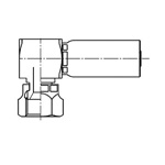 Swage Type Parallel Female Screw Union 90° Elbow Fitting (with 30° Female Sheet)　SLE