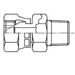 Adapter - Tapered Screw (30° Female Seat) for Connecting The Pipe to Equipment - 060 Parallel Male Screw for Piping 