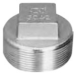Stainless Steel Screw-in Fitting, Square Plug P (SCS13-P-1/8B) 