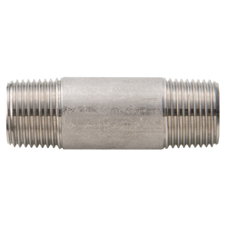 Stainless Steel Screw-in Fitting, Double End Long Nipple, NL (SCS13-NL-1/2B-200) 
