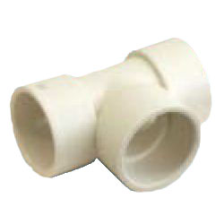 Drain Pipes, Fittings for Drain Pipes, Drain Pipe Tee (Ivory), K-HET