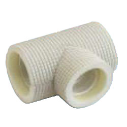 Drain Pipes, Fittings for Drain Pipes, Drain Pipe Different-Diameter Tee (Ivory) with Heat Insulating Materials, K-HETH (K-HETH3025) 