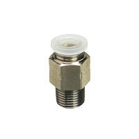 For Clean Environment, PP Type Tube Fitting, Straight Threaded Section SUS304 (PPC6-02SUS-F) 
