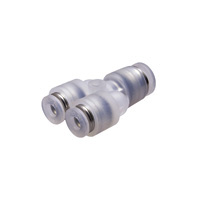 Tube Fitting PP Type Different Diameters Union Y for Clean Environments (PPW12-10-C) 