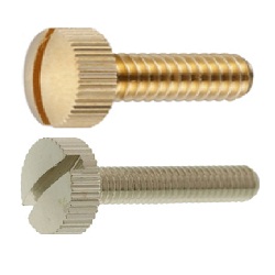 Brass (Low Cadmium Material) ECO-BS Slotted Knurled Screw (CSMKNE-BR-M5-20) 