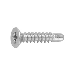 Cross Recessed Flat Head Tapping Screws, 2 Models with Guide, BRP Shape, G=5 (CSPCSSG5-SUSSP1-TP4-16) 