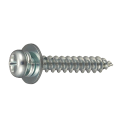Type 1A Phillips Pan Head Tapping Screw with Spring Washer, P = 3 (CSPPNSND-STU-TP4-25) 