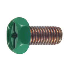 Green Bolt With Cross-Head/Straight-Head (+/-) Hole (HXBH-BR-M6-12) 