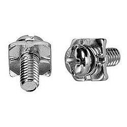 Iron Terminal Screw Plus/Minus Head SH-type (spak washer + square opposite side stopper included) (CSBPNHND-STN-M3.5-8.8) 