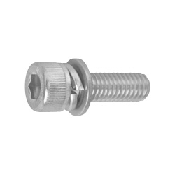 Hexagon Socket Bolt (Cap Screw) I = 3 (with Integrated SW+ISO W), by Tomishin (CSHHI3-ST3W-M3-25) 