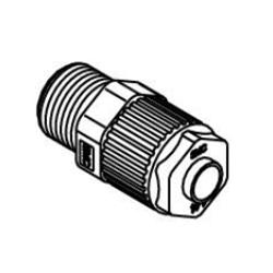 Male Connector LQ1H-M Metric Size Fluoropolymer Fittings / Hyper Fittings