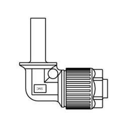 Fluoropolymer Pipe Fitting, LQ1 Series, Tubing Extension Union Elbow, Metric Size (LQ1E41-T-1) 