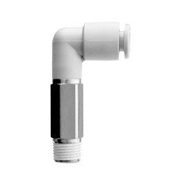 Extended Male Elbow KGW Stainless Steel One-Touch Fitting, KG Series. (KGW06-M5-X17) 