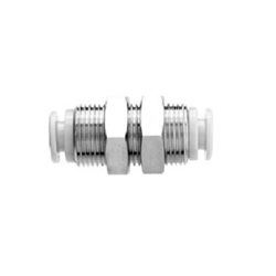 Bulkhead Union KGE Stainless Steel One-Touch Fitting, KG Series. (KGE10-00-X34) 