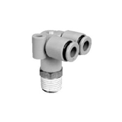 Male Branch Connector 10-KGLU Stainless Steel One-Touch Fitting, KG Series. (10-KGLU10-03) 
