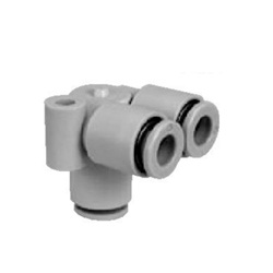 Male Branch Connector: 10-KGLU Stainless Steel One-Touch Fitting, KG Series. (10-KGLU08-00) 