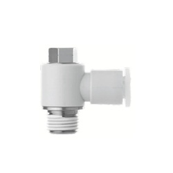 Stainless Steel One-Touch Pipe Fitting KQ2-G Series, Universal Elbow Union Fitting KQ2V-G (Sealant / No Sealant) (KQ2V04-01G1) 