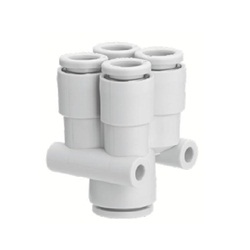 Different-Diameter Double Union "Y" Fitting KQ2UD One-Touch Pipe Fitting   KQ2 Series (KQ2UD06-08A) 