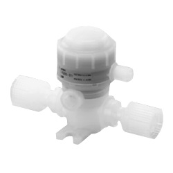 Chemical Liquid Valve Non-Metallic Exterior, Air Operated, Insert Bushing Type Fitting Integrated, Space Saving (LVQ50S-S19N-4) 