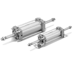 CA2W□H Series Air-Hydro Type Cylinder, Double Acting, Double Rod (CA2WTH63-50) 