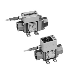 3-Color Display Digital Flow Switch For Water PF3W Series (PF3W511-F06-1T-A) 