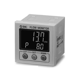 3-Color Display Digital Flow Monitor For Water PF3W3 Series (PF3W30E-MVC) 