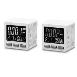 2+ Analog Output 3-Screen Display Digital Pressure Switch, ZSE20A(F) / ISE20A (ZSE20A-X-M-M5-JBK) 