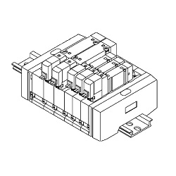 5-Port Solenoid Valve, SY3000/5000 Series, Mixed Mounting Type, Manifold (SS5Y5-M45-02US-C86) 