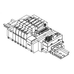 5-Port Solenoid Valve, SY3000/5000 EX510 Compatible, Base Mounted Plug-in Type (SS5Y5-45S6BU-08D-C8) 