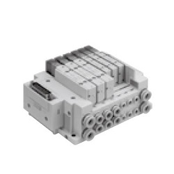 5-Port Solenoid Valve, SY5000/7000, Plug-in Mixed Mounting Manifold (SS5Y7-M10F1-09B-C128) 