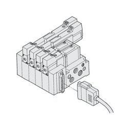 5-Port Solenoid Valve, Pilot Type, VZS2000, Manifold