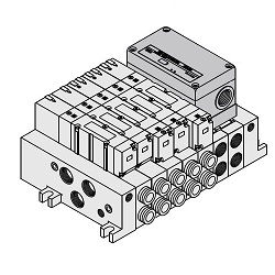 5-Port Solenoid Valve, VQ4000, S Kit (Serial Transmission Kit), EX123/124 (VV5Q41-05C10SDQ-W) 