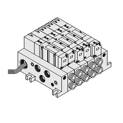 5-Port Solenoid Valve, VQ4000, Manifold, L Kit (Lead Kit)