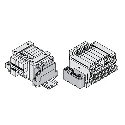 5-Port Solenoid Valve, VQ1000/2000, Manifold, G (Ribbon Cable Kit With Terminal Block) (VV5Q11-04C4G0-N) 