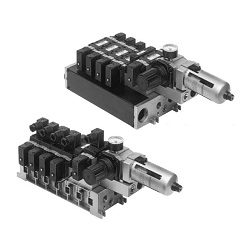 5-Port Solenoid Valve, Pilot Type, VFS4000, Manifold, Control Unit (VV5FS4-01T-041-04-G) 