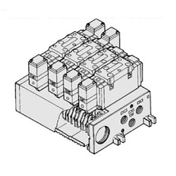 5-Port Solenoid Valve, Pilot Operated, Plug-in/Non Plug-in, VFS3000 Manifold