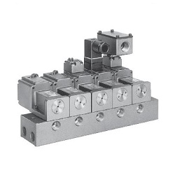 3-Port Solenoid Valve, Direct Acted Poppet Type, Rubber Seal, VT325 Series, Manifold (VVT340-041-02F) 