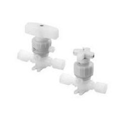Chemical Liquid Valve Non-Metallic Exterior, Manually Operated, Insert Bushing Type Fitting Integrated, Space Saving
