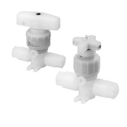 Chemical Liquid Valve Non-Metallic Exterior, Manually Operated, Flare Fitting Integrated (LVQH40-Z12R-1) 