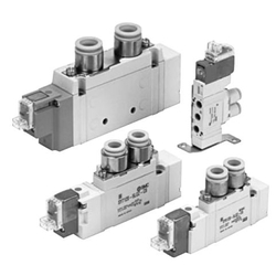 5-Port Solenoid Valve, Body Ported, Single Unit, Rechargeable Battery Compatible, 25A-SY5000/7000 Series (25A-SY5220-5LZ-C6) 