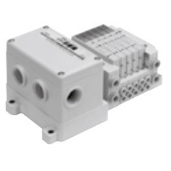 5-Port Solenoid Valve, Plug-in, Connector Connection Base, EX126 Series, Rechargeable Battery Compatible, 25A-SY5000 Series, Manifold (25A-SS5Y5-10S4V-04D-C8D5) 