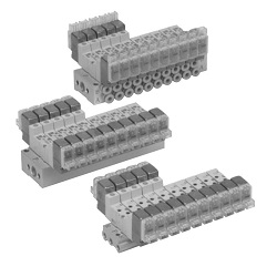 4/5-Port Solenoid Valve, Clean Series, 10-SYJ3000/5000/7000 Manifold (10-SS5YJ3-32P-06-C4) 