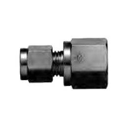 Copper Tubing Double Ferrule Fittings, Female Connector (Taper Treaded Type)