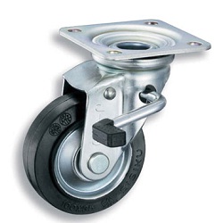 Large-Type Pressed Swivel Caster (With Stopper) K-52S (K-52S-100) 